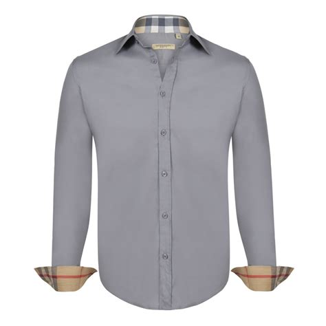 burberry brit shirt grey|Burberry Brit shirt price.